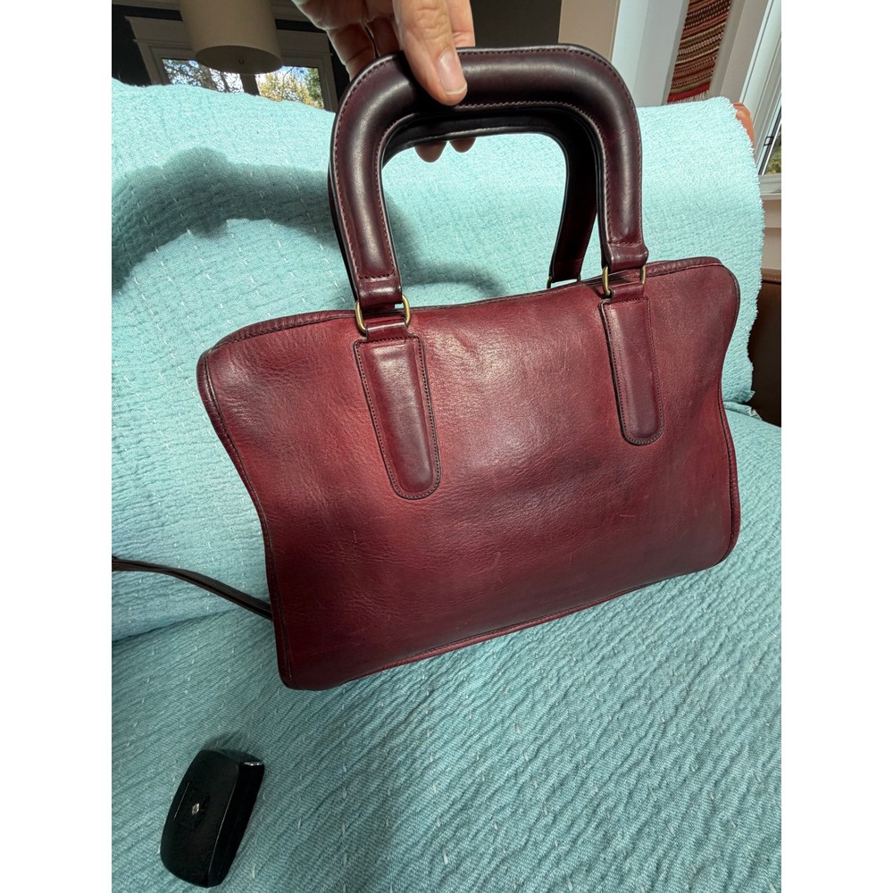 COACH Vintage Bonnie Cashin Slim Satchel Bag Oxblood 9425 Made in NYC